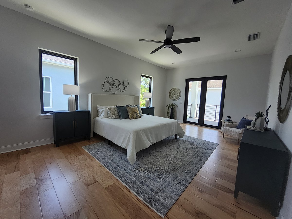 Tampa Luxury, Lois master bedroom staging